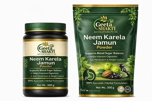300g Geeta Shakti Herbal Supplement Neem Karela Jamun Powder